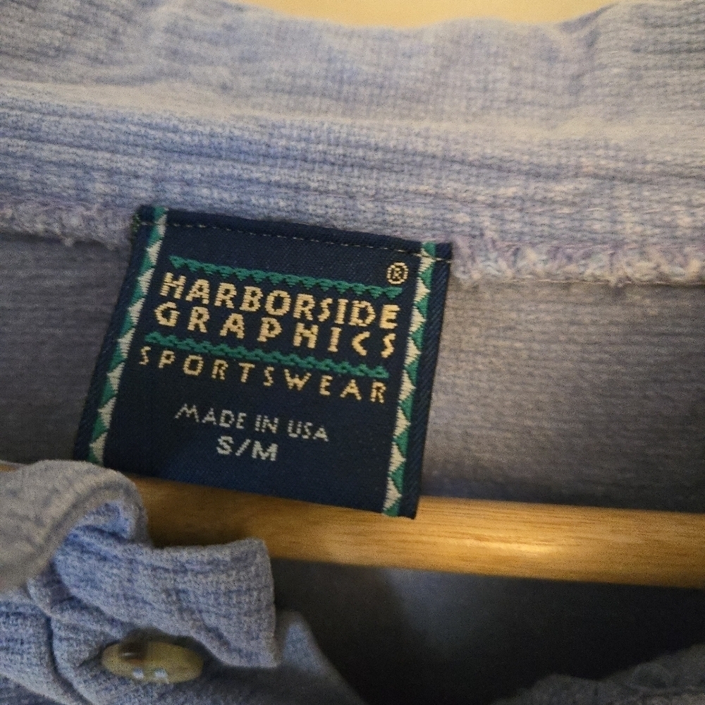 Harborside Graphics Blue Women's Top 100% Cotton - Picture 2 of 5